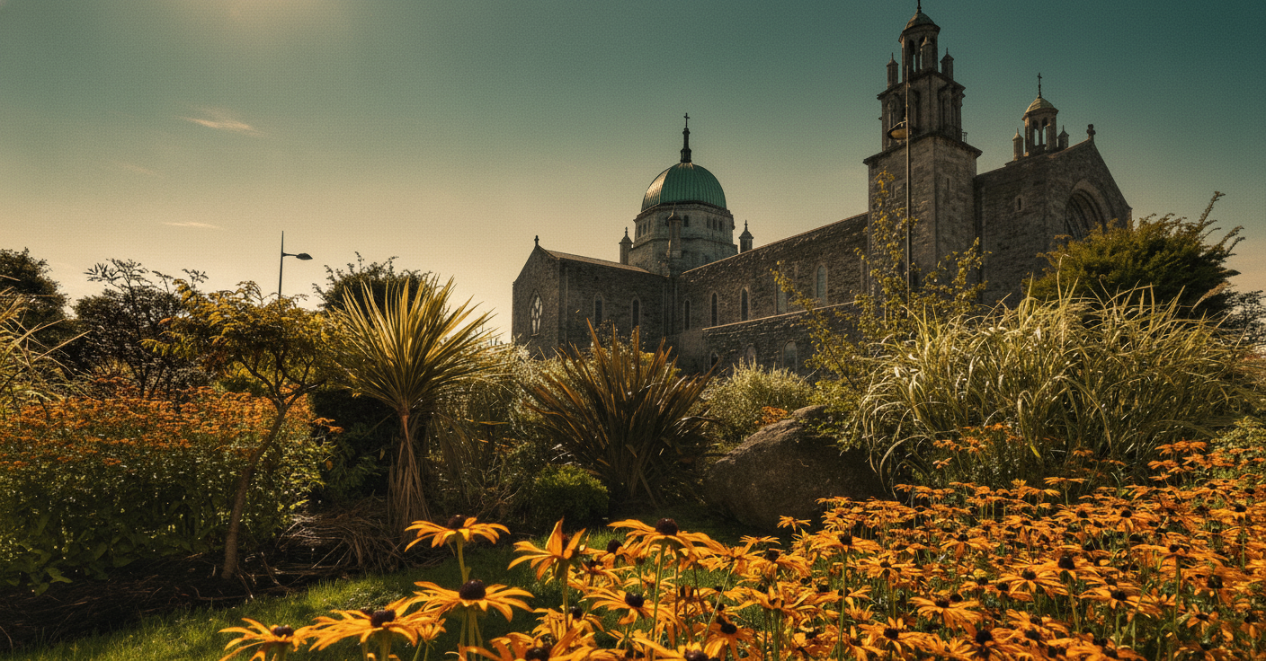 Arquitetura imponente de pedra da Galway Cathedral